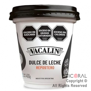 DULCE DE LECHE VACALIN REPOSTERO ESPECIAL 12 X 400 GR ENVASE PLASTICO